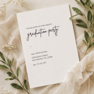 Minimalist Graduation Party Invitation